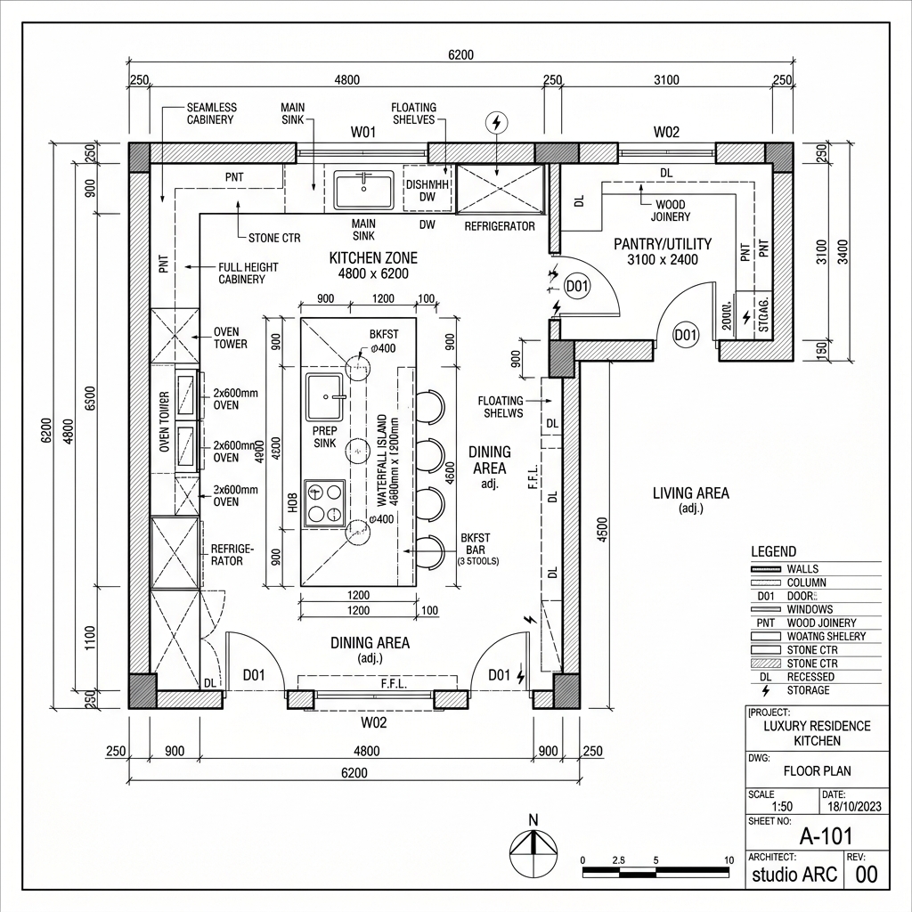 Kitchen AutoCAD Plan